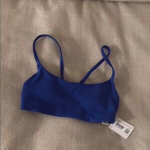 Lululemon Galactic Cobalt Blue Wunder train strappy racer bra